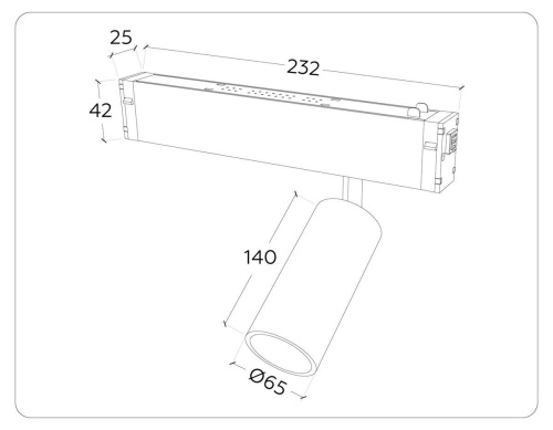 Трековый светодиодный светильник Ambrella Light Track System Magnetic 220V GL1231