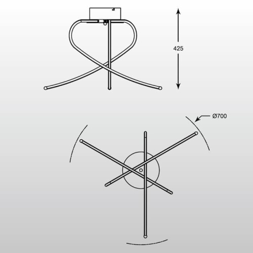 Потолочный светодиодный светильник Zumaline Carrello PL1100014-3