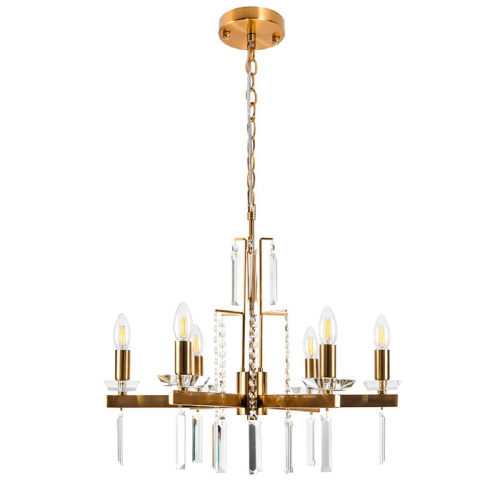 Подвесная люстра Crystal Lux Marron SP6 Brass Подвесная люстра Crystal Lux Marron SP6 Brass