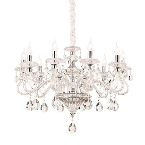 Подвесная люстра Ideal Lux Negresco SP10 Trasparente 141060 Подвесная люстра Ideal Lux Negresco SP10 Trasparente 141060