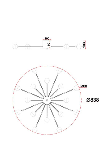 Потолочный светильник Freya FR5242CL-16BS