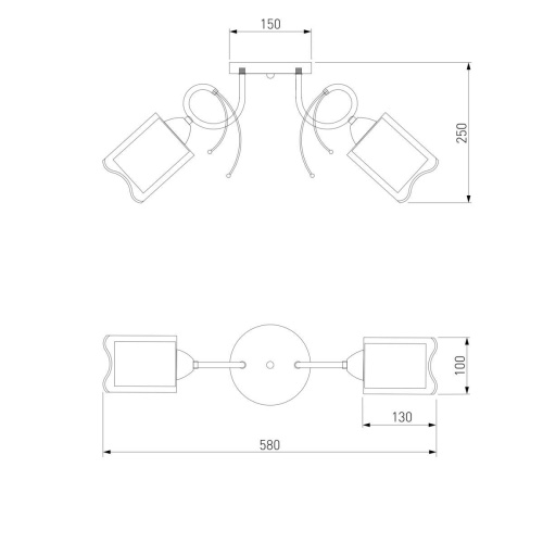 Потолочный светильник Eurosvet 30122/2 хром