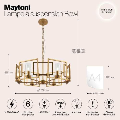 Подвесной светильник Maytoni H009PL-06G
