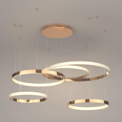 Подвесной светодиодный светильник Eurosvet Smart Posh 90275/5 медный Подвесной светодиодный светильник Eurosvet Smart Posh 90275/5 медный