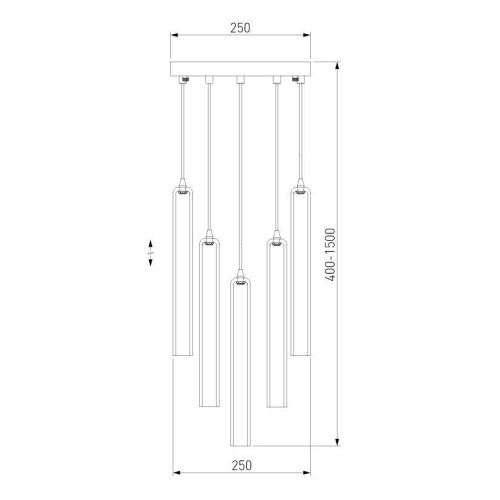 Подвесная люстра Eurosvet Lynn 50381/5 хром Подвесная люстра Eurosvet Lynn 50381/5 хром