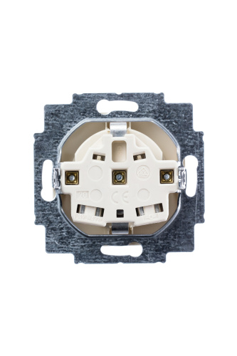 Розетка ABB Basic55 Schuko с/з 16A 250V безвинтовой зажим слоновая кость 2CKA002011A3857