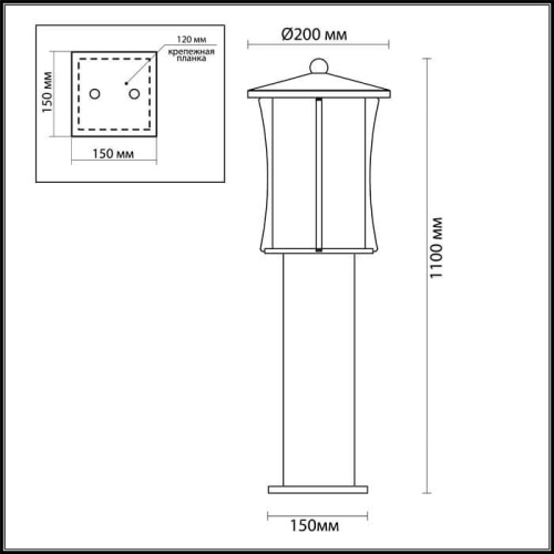 Уличный светильник Odeon Light Galen 4173/1F