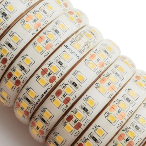 Светодиодная влагозащищенная лента Apeyron 10W/m 120LED/m 2835SMD теплый белый 5M 00-128
