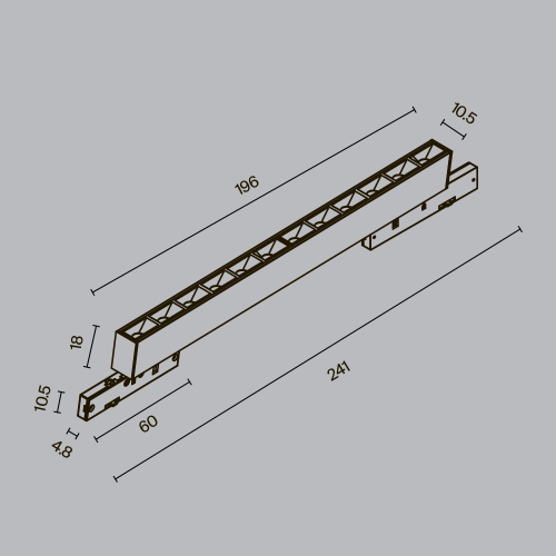 Трековый светильник Technical TR193-1-10W3K-M-B Трековый светильник Technical TR193-1-10W3K-M-B