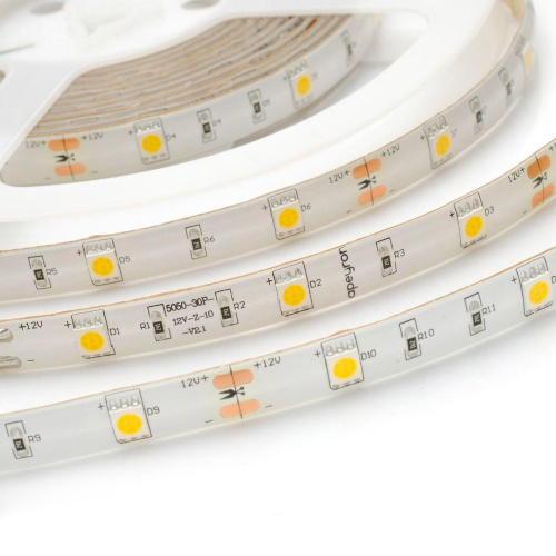 Светодиодная влагозащищенная лента OGM 7,2W/m 30LED/m 5050SMD теплый белый 5M LSE-154