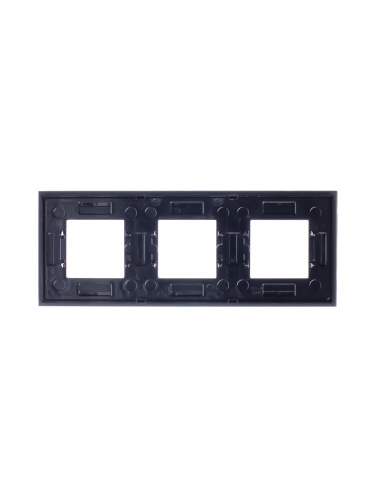 Рамка 3-постовая ABB Zenit стекло графит 2CLA227300N3801 Рамка 3-постовая ABB Zenit стекло графит 2CLA227300N3801