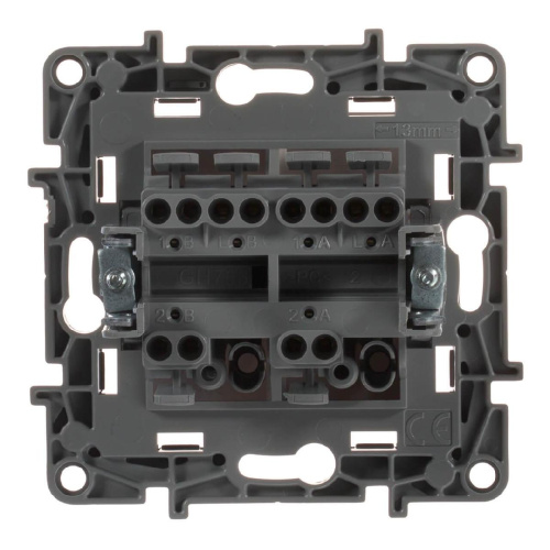 Переключатель двухклавишный Legrand Etika 10A 250V слоновая кость 672312