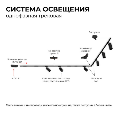 Шинопровод однофазный Apeyron 45-04 Шинопровод однофазный Apeyron 45-04