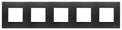 Рамка 5-постовая ABB Zenit антрацит 2CLA227500N1801 Рамка 5-постовая ABB Zenit антрацит 2CLA227500N1801
