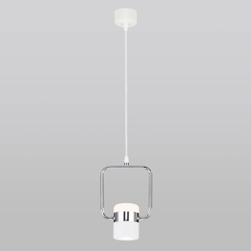 Подвесной светодиодный светильник Eurosvet Oskar 50165/1 LED хром/белый