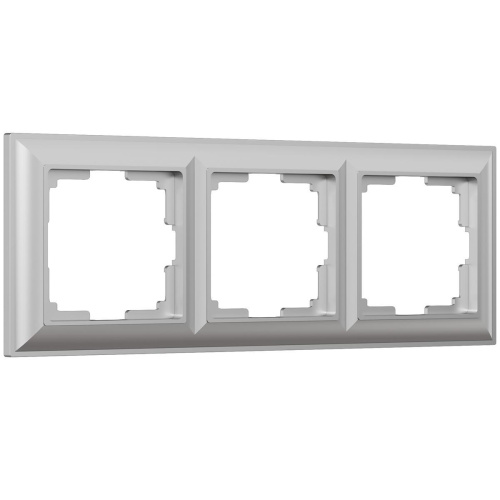 Рамка Werkel Fiore на 3 поста серебряный WL14-Frame-03 4690389109126