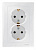 Розетка двойная Schneider Electric Sedna с/з без шторок 16A 250V SDN3000621
