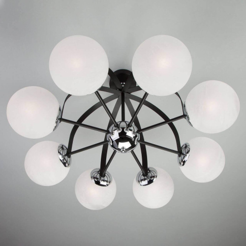 Потолочная люстра Eurosvet 70082/8 хром/черный Потолочная люстра Eurosvet 70082/8 хром/черный