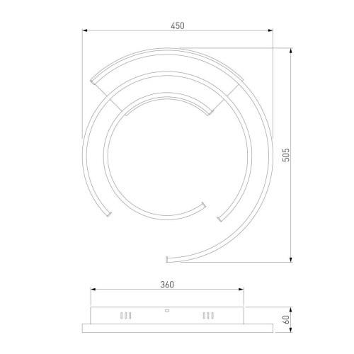 Потолочный светодиодный светильник Eurosvet Gross 90248/3 белый/ черный
