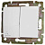 Переключатель двухклавишный Legrand Valena 10A 250V IP44 белый 770098