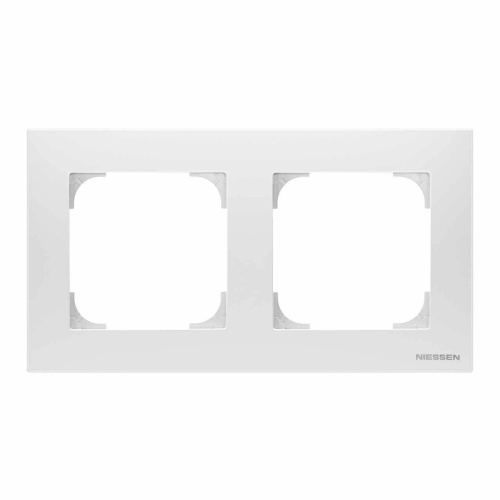 Рамка 2-постовая базовая ABB Sky альпийский белый 2CLA857210A1101 Рамка 2-постовая базовая ABB Sky альпийский белый 2CLA857210A1101
