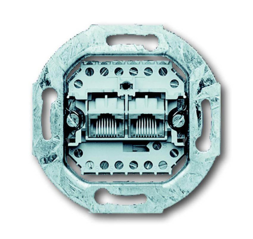 Розетка компьютерная 2хRJ45 ABB BJE 8/8 полюсов раздельно 3 кат 2CKA000230A0243 Розетка компьютерная 2хRJ45 ABB BJE 8/8 полюсов раздельно 3 кат 2CKA000230A0243