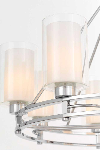 Подвесная люстра Lumina Deco Marietta LDP 8025-6 CHR+WT Подвесная люстра Lumina Deco Marietta LDP 8025-6 CHR+WT
