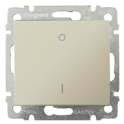 Выключатель одноклавишный трехполюсный Legrand Valena 10A 400V слоновая кость 774303