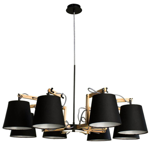 Подвесная люстра Arte Lamp Pinoccio A5700LM-8BK Подвесная люстра Arte Lamp Pinoccio A5700LM-8BK