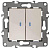 Выключатель двухклавишный с подсветкой ЭРА 12 10AX 250V 12-1105-02 Б0014658