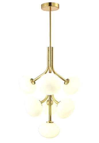 Подвесная люстра Crystal Lux ALICIA SP7 GOLD/WHITE