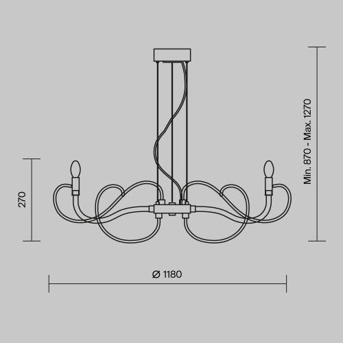 Подвесная люстра Maytoni Atlanta MOD051PL-09TR