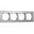Рамка Werkel Aluminium на 4 поста алюминий WL11-Frame-04 4690389073663