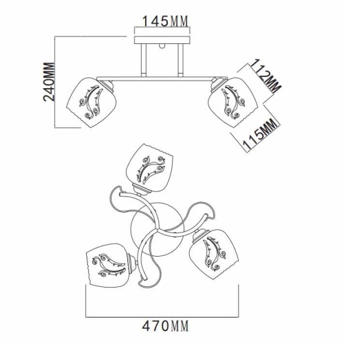 Потолочная люстра Rivoli Pelle 9008-303 Б0044458