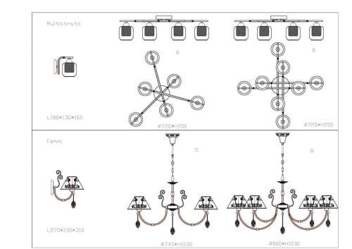 Бра Rivoli Multistrato 3024-401