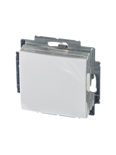 Розетка ABB Basic55 Schuko с/з 16A 250V с крышкой безвинтовой зажим альпийский белый 2CKA002018A0350