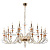 Подвесная люстра Crystal Lux Catarina SP12+6 V2 Gold/Transparent-Cognac