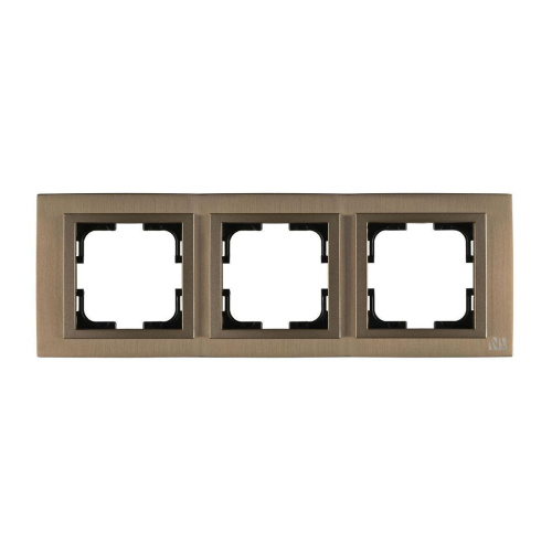 Рамка 3-постовая Mono Electric Style Aluminium бронза 107-810000-162