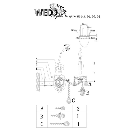 Бра Wedo Light Сондра 66148.02.05.01