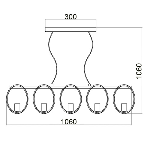 Подвесной светильник Vele Luce Liberty VL6302P05