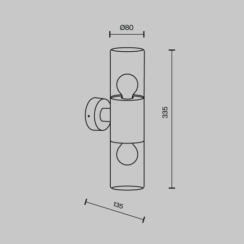Настенный светильник (бра) Outdoor O432WL-02GF Настенный светильник (бра) Outdoor O432WL-02GF