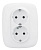 Розетка двойная Legrand Valena Allure 16A 250V с/з со шторками безвинтовой зажим белая 753726