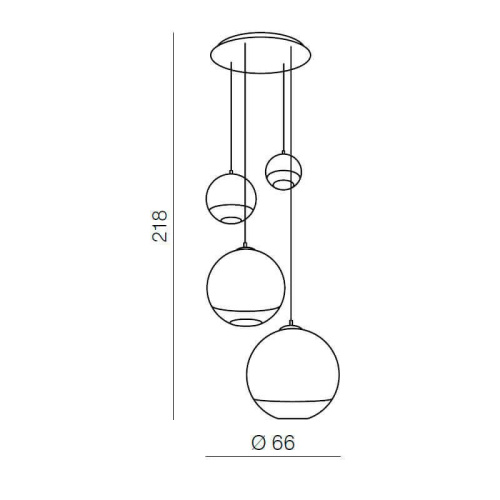 Подвесная люстра Azzardo Silver ball 4 AZ2531 Подвесная люстра Azzardo Silver ball 4 AZ2531