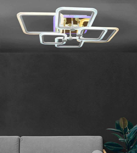 Потолочная светодиодная люстра Seven Fires Adzhira WD7500/6C-WT-FGD-RGB