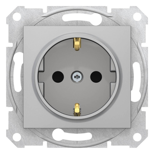 Розетка Schneider Electric Sedna с з/к со шторками 16A 250V SDN3001760