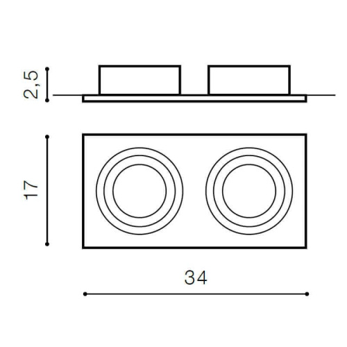 Встраиваемый светильник Azzardo Siro 2 AZ0770