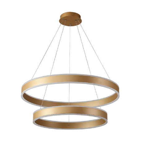 Подвесная люстра Crystal Lux MUCHOS SP123W LED D600+800 GOLD Подвесная люстра Crystal Lux MUCHOS SP123W LED D600+800 GOLD