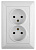 Розетка двойная ЭРА Intro Solo 2х2P 16A 250V белый 4-204-01 Б0043326