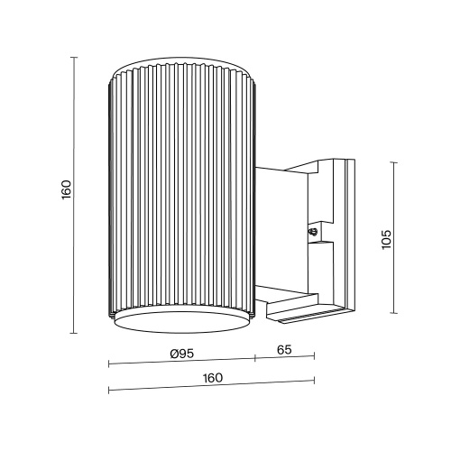 Настенный светильник Maytoni Outdoor O419WL-01B