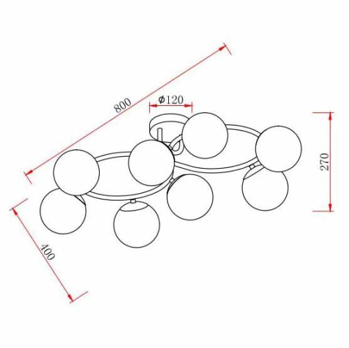 Потолочная люстра Rivoli Ago 3070-308 Б0047300